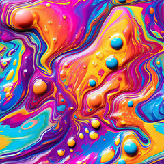 Colorful liquid marble seamless repeat pattern [Generative AI]
