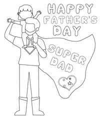 Happy Father's Day Coloring Page