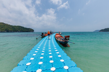 beautiful beach and sky at Ang Thong National Marine Park,tropical paradise,Samui District, Suratthani, Thailand