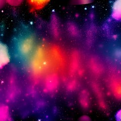 Colorful galaxy background. Generated Ai