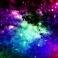 Obraz na płótnie Canvas Colorful galaxy background. Generated Ai