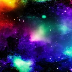 Fototapeta na wymiar Colorful galaxy background. Generated Ai