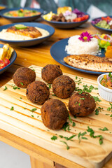 plate with food, restaurant shot.