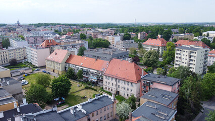 Fototapeta na wymiar Aerial view on St.Stanislaus and Wenceslaus Cathedral in Wroclaw