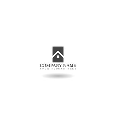 Fototapeta premium Real estate logo template icon with shadow