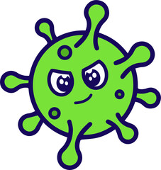green cartoon virus for kids 