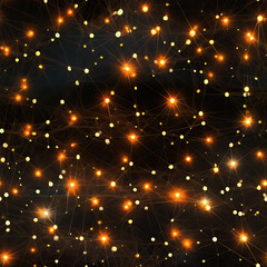 Fototapeta premium Digital network connections information exchange in space seamless repeat pattern [Generative AI] 