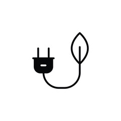 Eco Power icon design with white background stock illustration