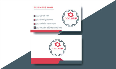  double sided business card template modern and clean style .