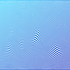 Fototapeta na wymiar ILLUSTRATION ABSTRACT COLORFUL BLUE GRADIENT WAVY LINE PATTERN BACKGROUND. COVER DESIGN 