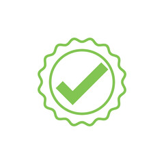 Check Mark Checklist Circle Badge Vector Template