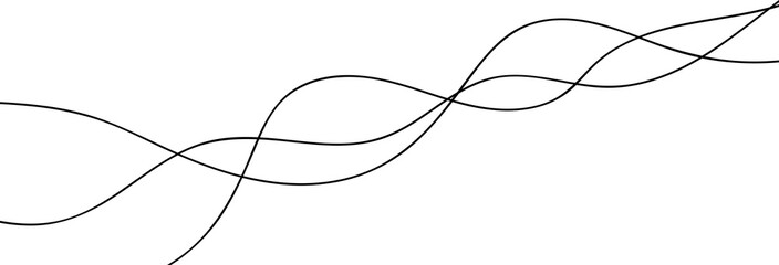 Curve wave line graphic template. PNG