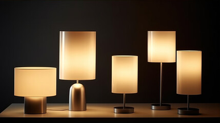 Contemporary Table Lamp. Illuminating Style. Created with Generative AI