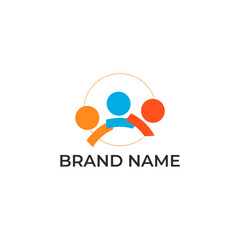 ILLUSTRATION ABSTRACT PEOPLE SYMBOL, TOGETHER FAMILY COMMUNITY LOGO ICON SIMPLE TEMPLATE DESIGN VECTOR