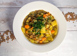 lentil stew with vegetables
