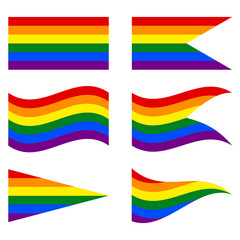 Pride LGBT+ Element clip art Colorful rainbow LGBTQ pride celebration icon flag