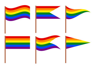 Pride LGBT+ Element clip art Colorful rainbow LGBTQ pride celebration icon flag
