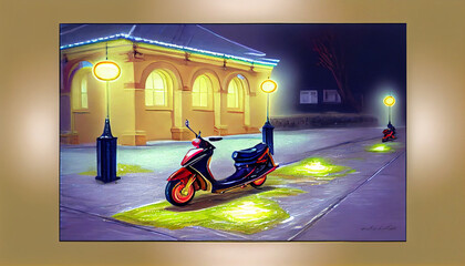 Generative AI scooter in the city