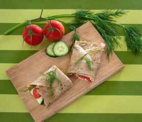 crepe with vegetables 