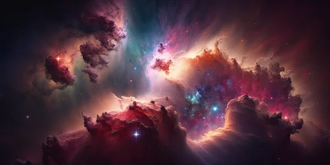 Colorful space galaxy cloud nebula. Stary night cosmos. Universe science astronomy. Supernova background wallpaper  © Fox Ave Designs