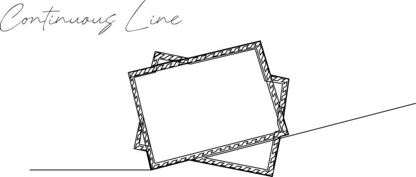 continuous line illustration of paper stopmap