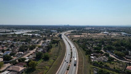 Obraz premium Broadhurst area and road network, Gaborone, Botswana, Africa
