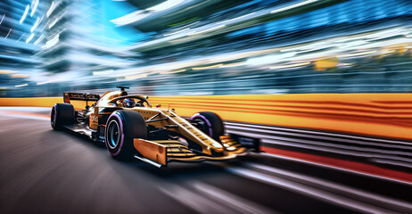 f1 race car speeding