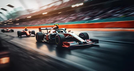 Abwaschbare Fototapete F1 f1 race cars speeding