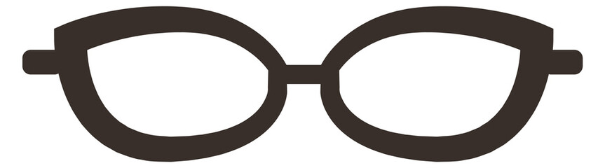 Fancy glasses icon. Woman accessory black symbol