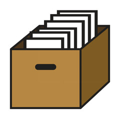 vector illustration of paper placed on cardboard.