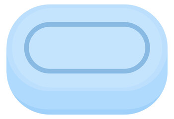 Soap bar icon. Blue hand washing product