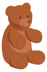 Teddy bear cartoon icon. Soft plush toy