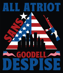 patriot day tshart art vector