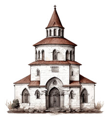 Historical church illustration (Generative AI)