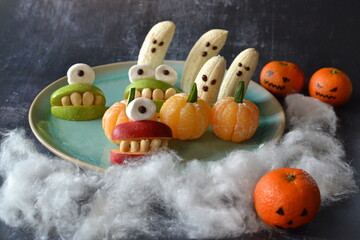 funny halloween fruits