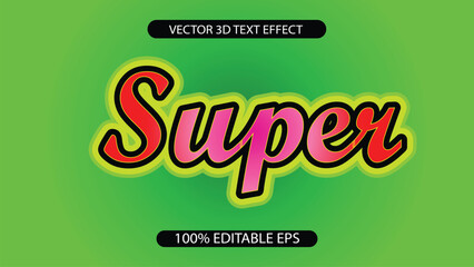 Editable text effect vector design 