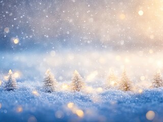 Fototapeta na wymiar snowy field in winter. ai generative