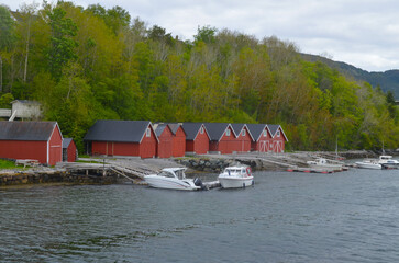 Norwegen Bootshaus