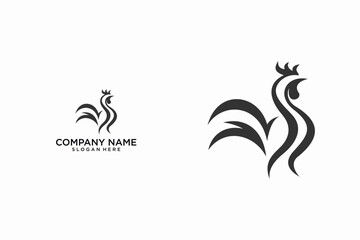 Abstract rooster logo template