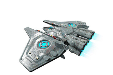 spaceship invaider in top side rear view © DM7