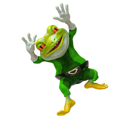super frog is jumping