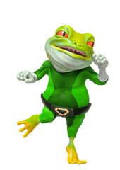 super frog is dancing