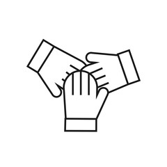 Handshake icon in outline style. Handshake vector illustration on white isolated background.