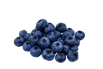 Heap of blueberry isolated on white background