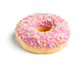 Sweet donut on white background