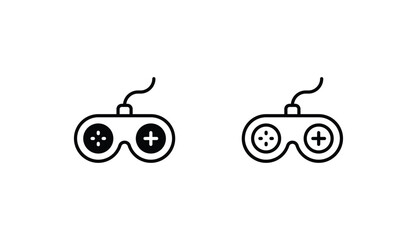 Game icon design with white background stock illustration