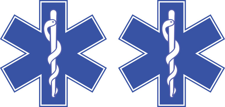 Rod of Asclepius medical symbol vector illustration. Doctor, ambulance svg.