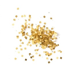 Golden confetti isolated. Illustration AI Generative.