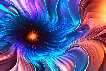 abstract background with swirling, organic forms and fluid movements, reminiscent of a cosmic journey through a celestial realm