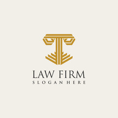 Lawyer logo idea with modern concept vector